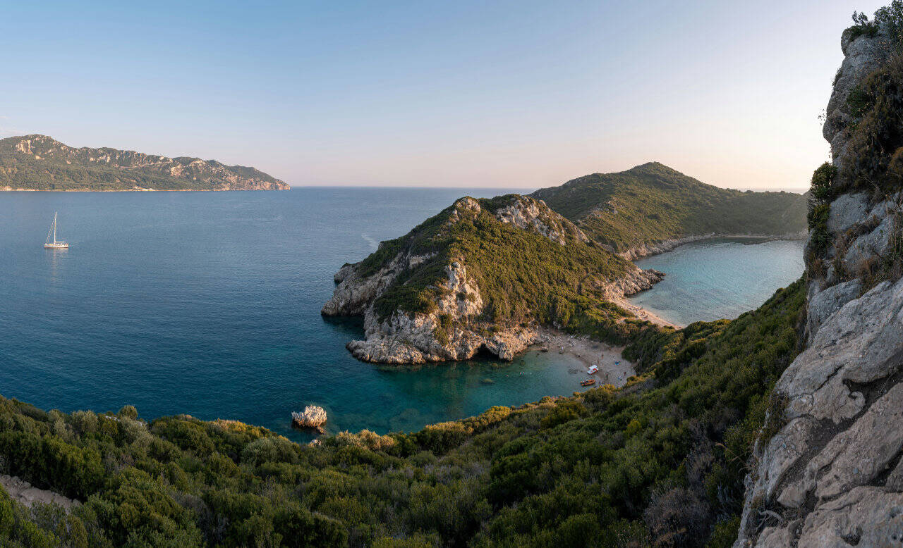 Plaża na Korfu, Grecja